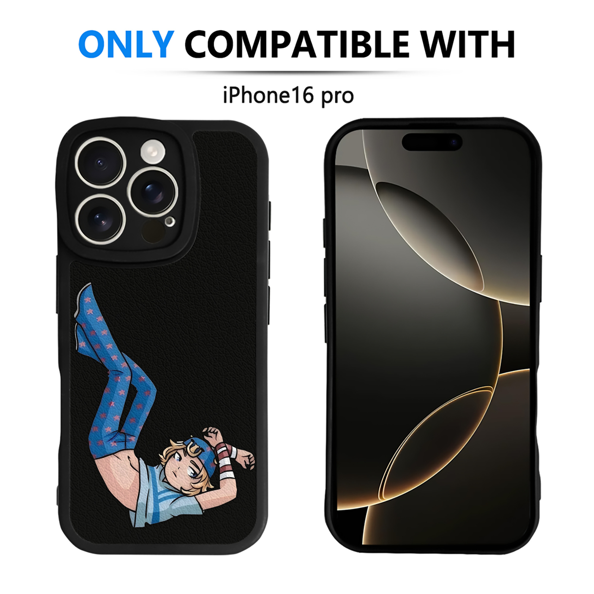 （画像用） ジョジョの奇妙な冒険 グイード?ミスタ JoJo's Bizarre Adventure Guido Mista 【iPhone 16シリーズ対応】シリコンスマホケース（レザー調） 材質：シリコン